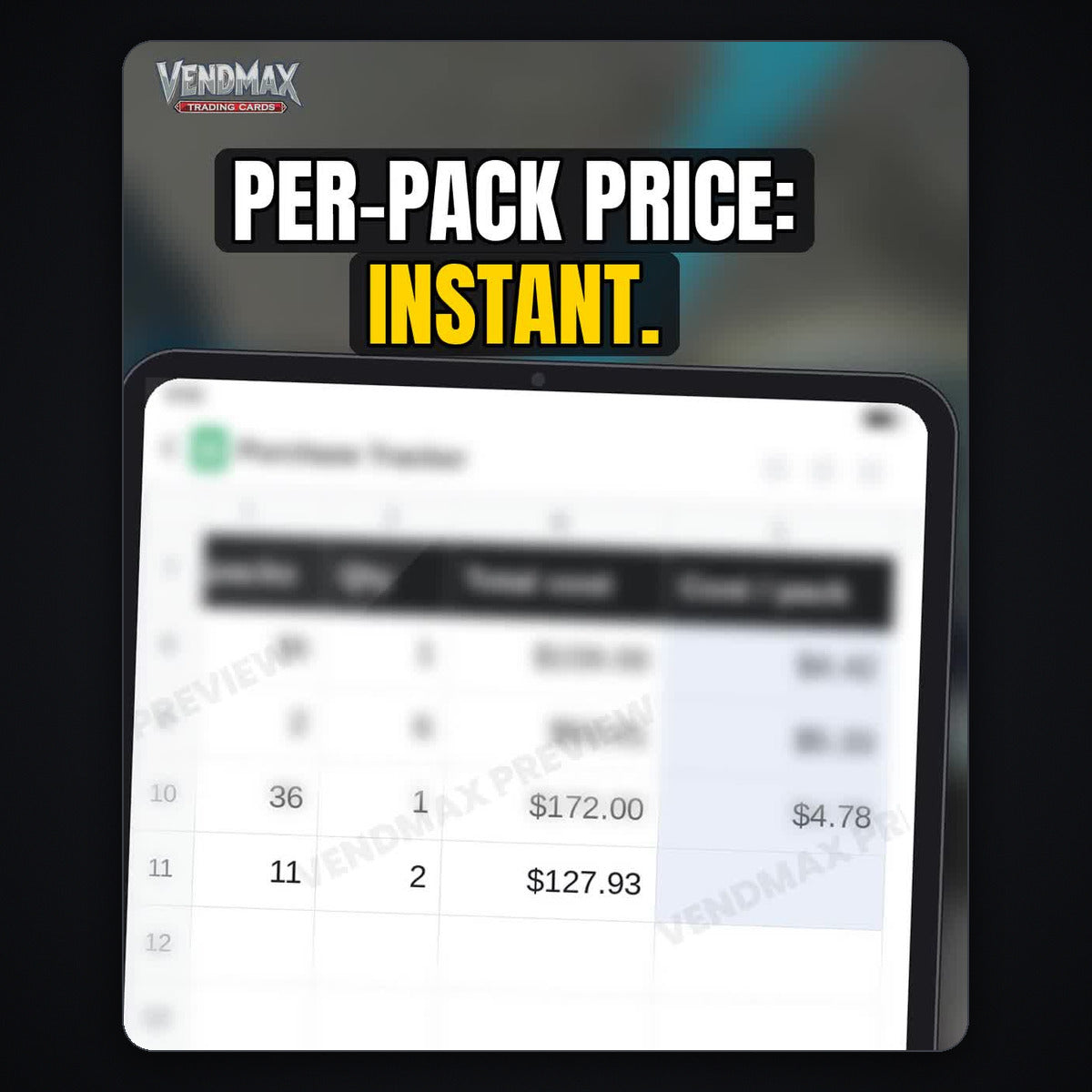 Per-pack price calculated instantly