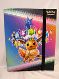 Pokemon Scarlet & Violet Prismatic Evolutions 396 card binder with elastic strap