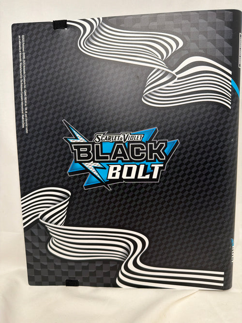 Pokemon Scarlet & Violet Black Bolt 396 card binder with elastic strap